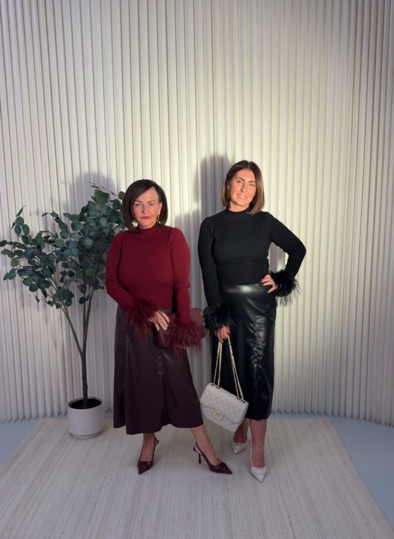 Faux Leather A-Line Skirt