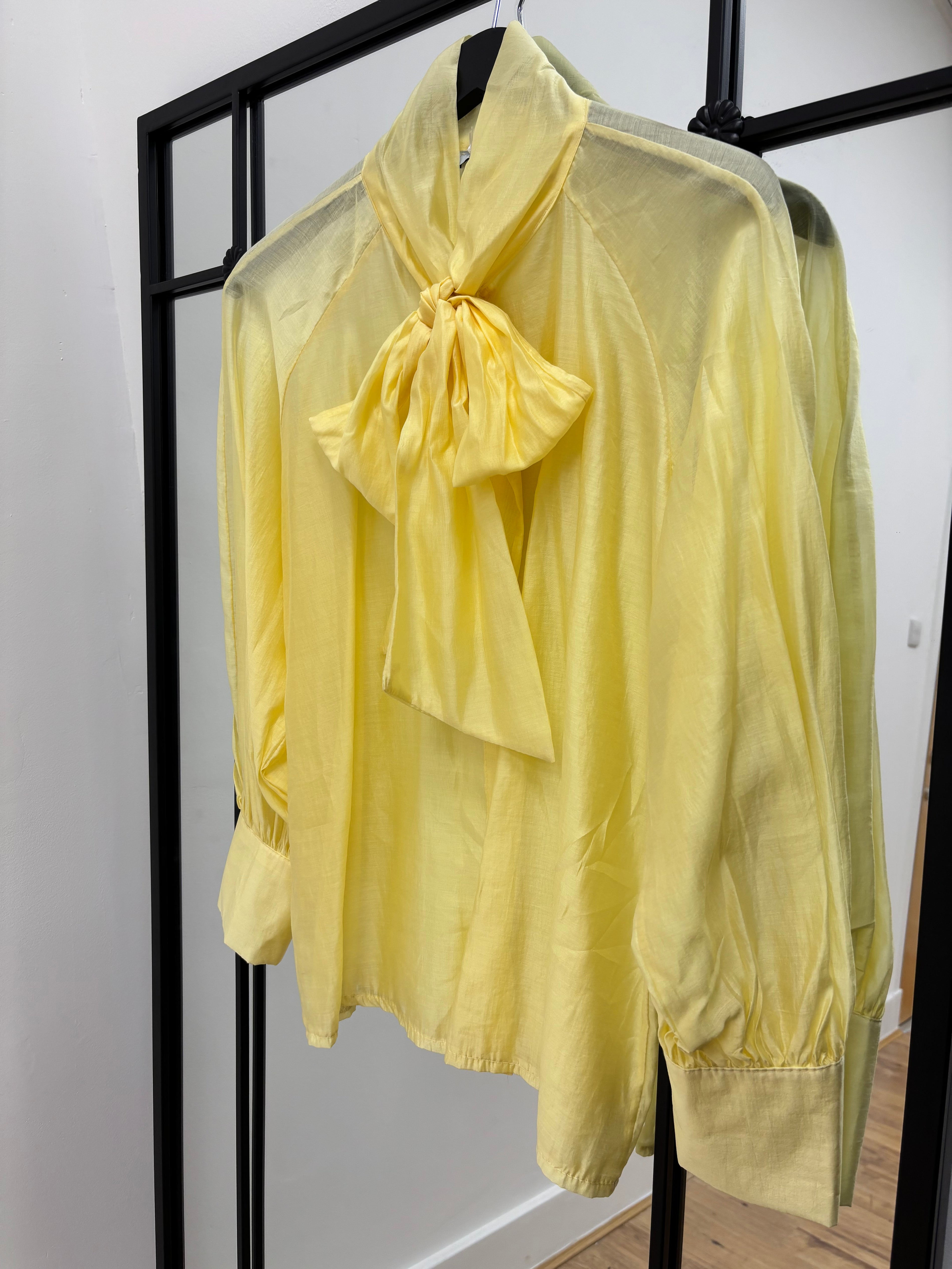 Free Size 8/12 Lemon Pussy Bow Blouse