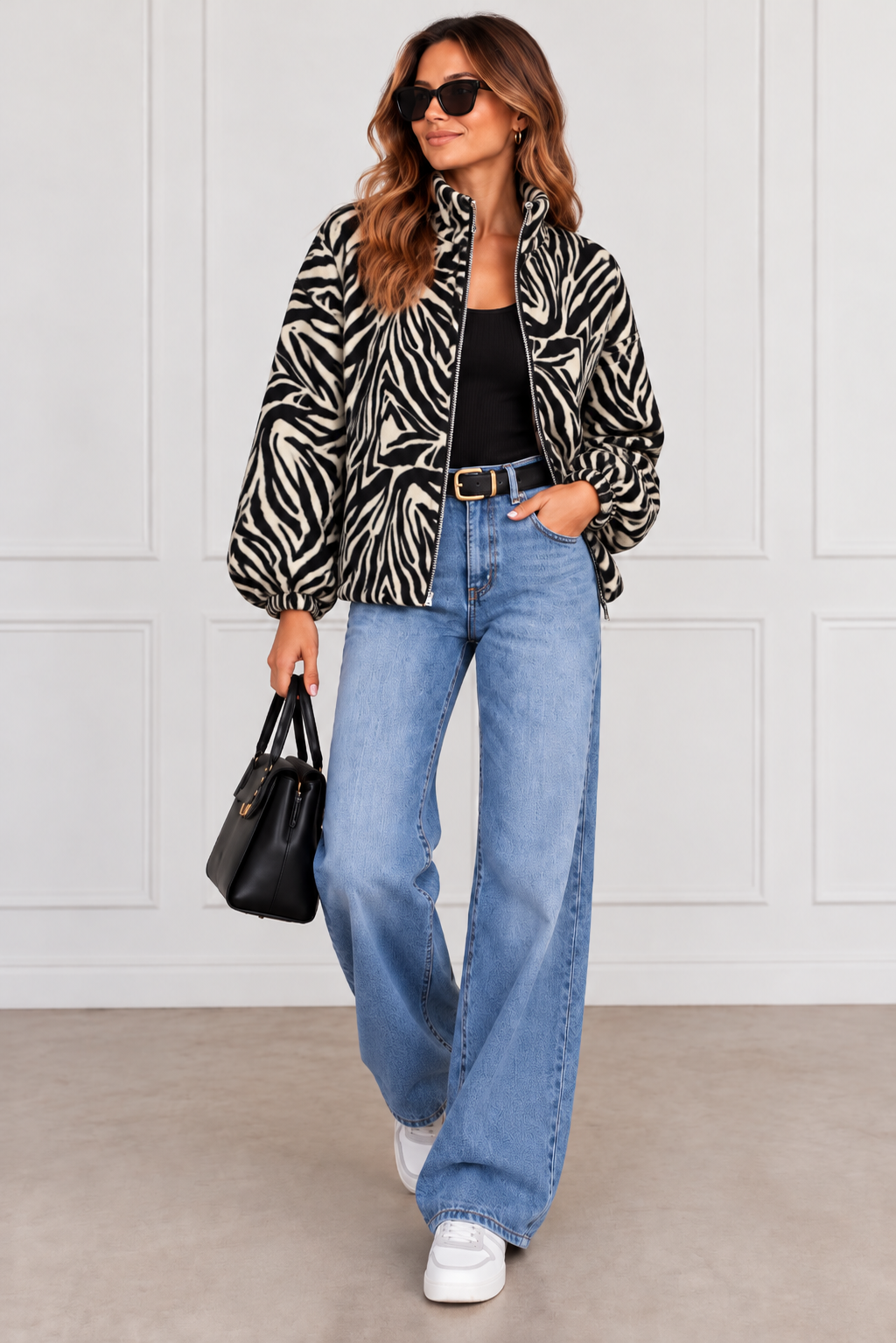 Holly - Jersey Zebra Print Jacket