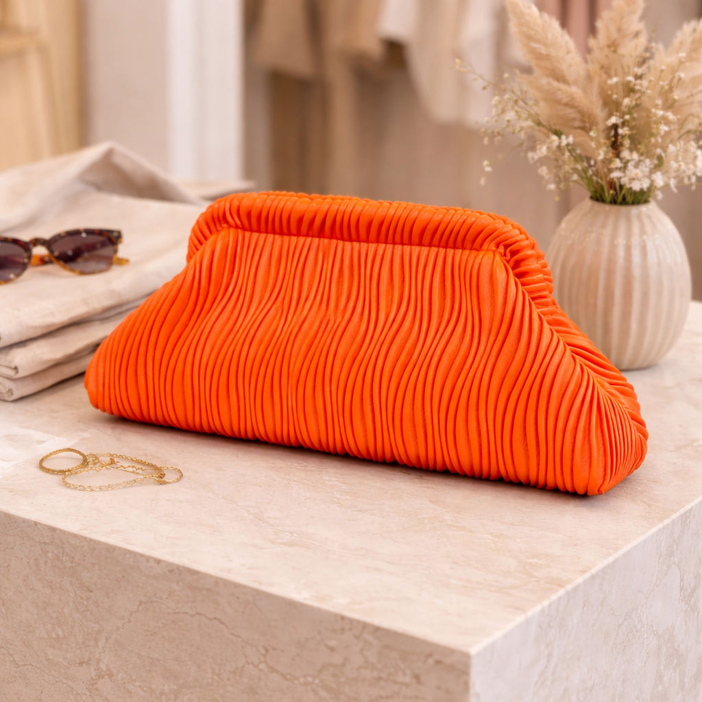 Sienna- Pleat Clutch