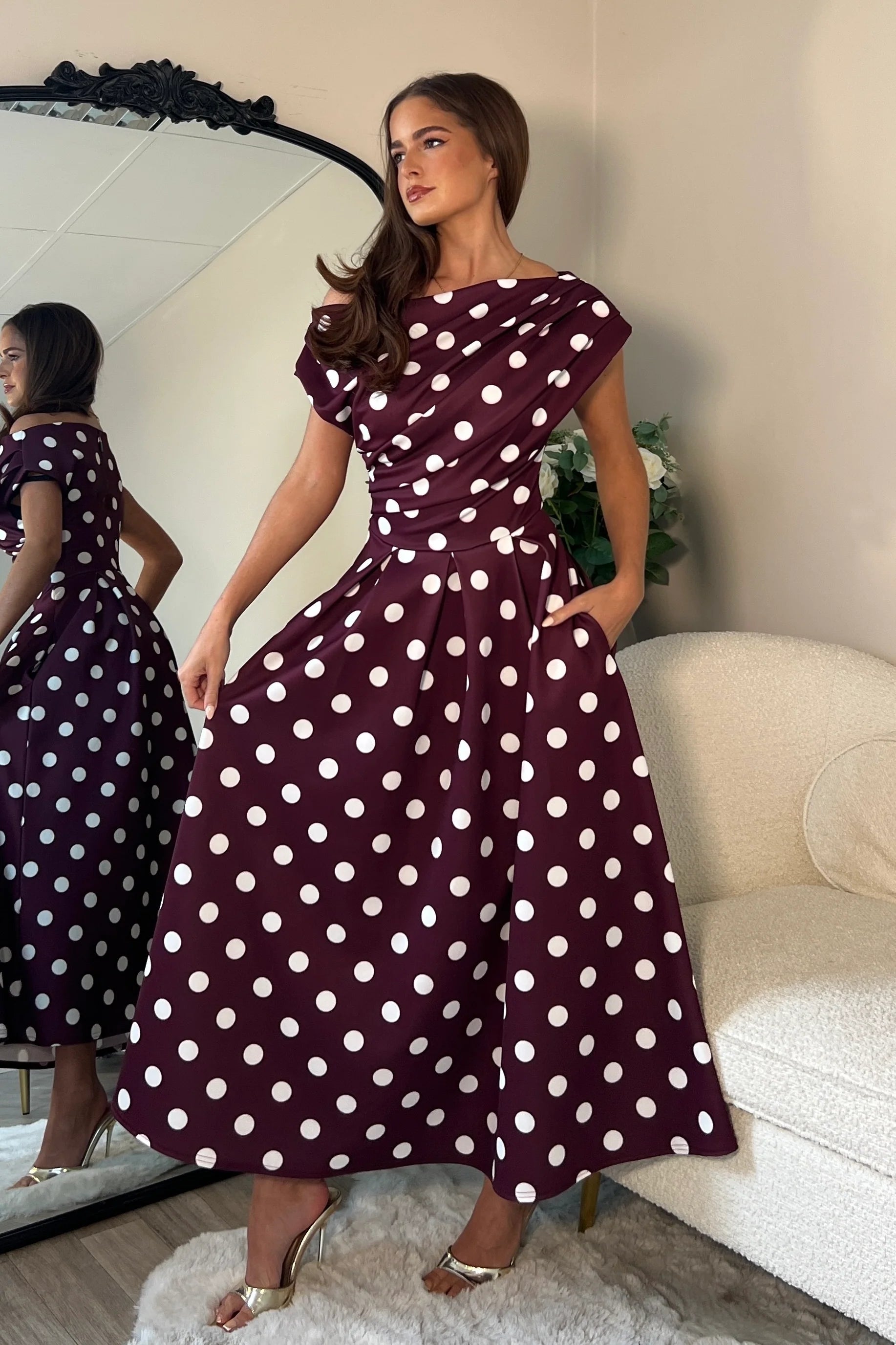 “Mandy” Polka Dot Dress