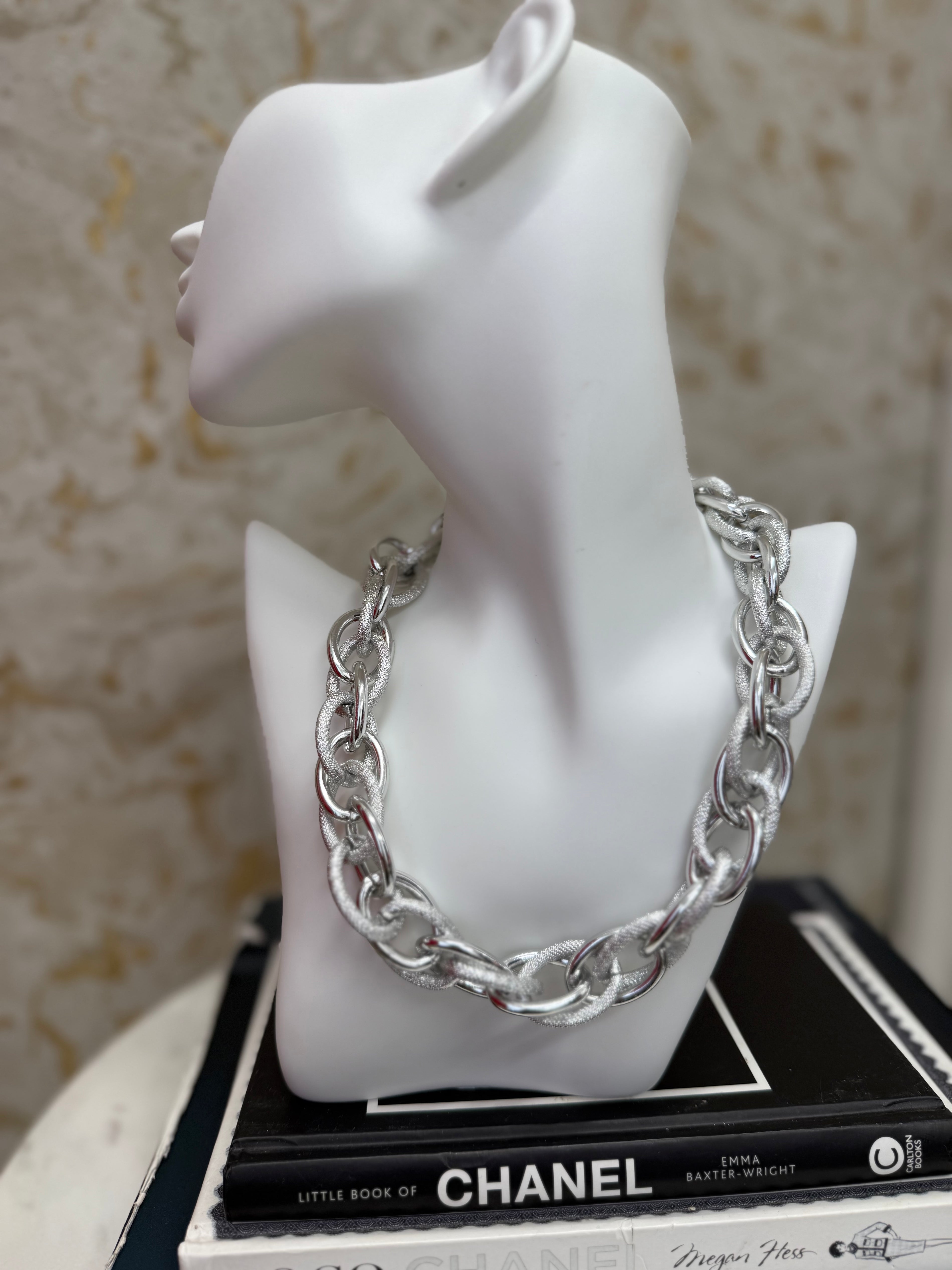 “Mel” 2 Tone Statement Necklace