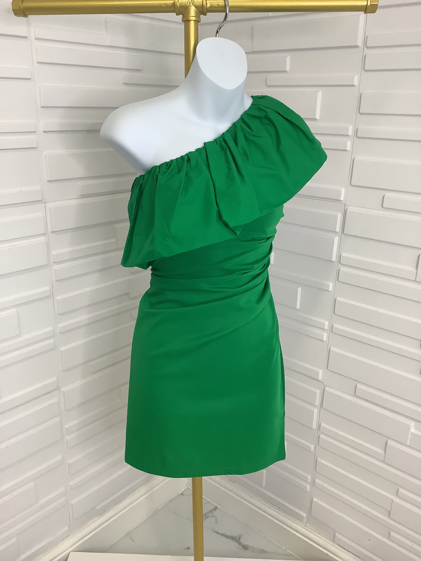 “Amy” Ruffle One Shoulder Dress