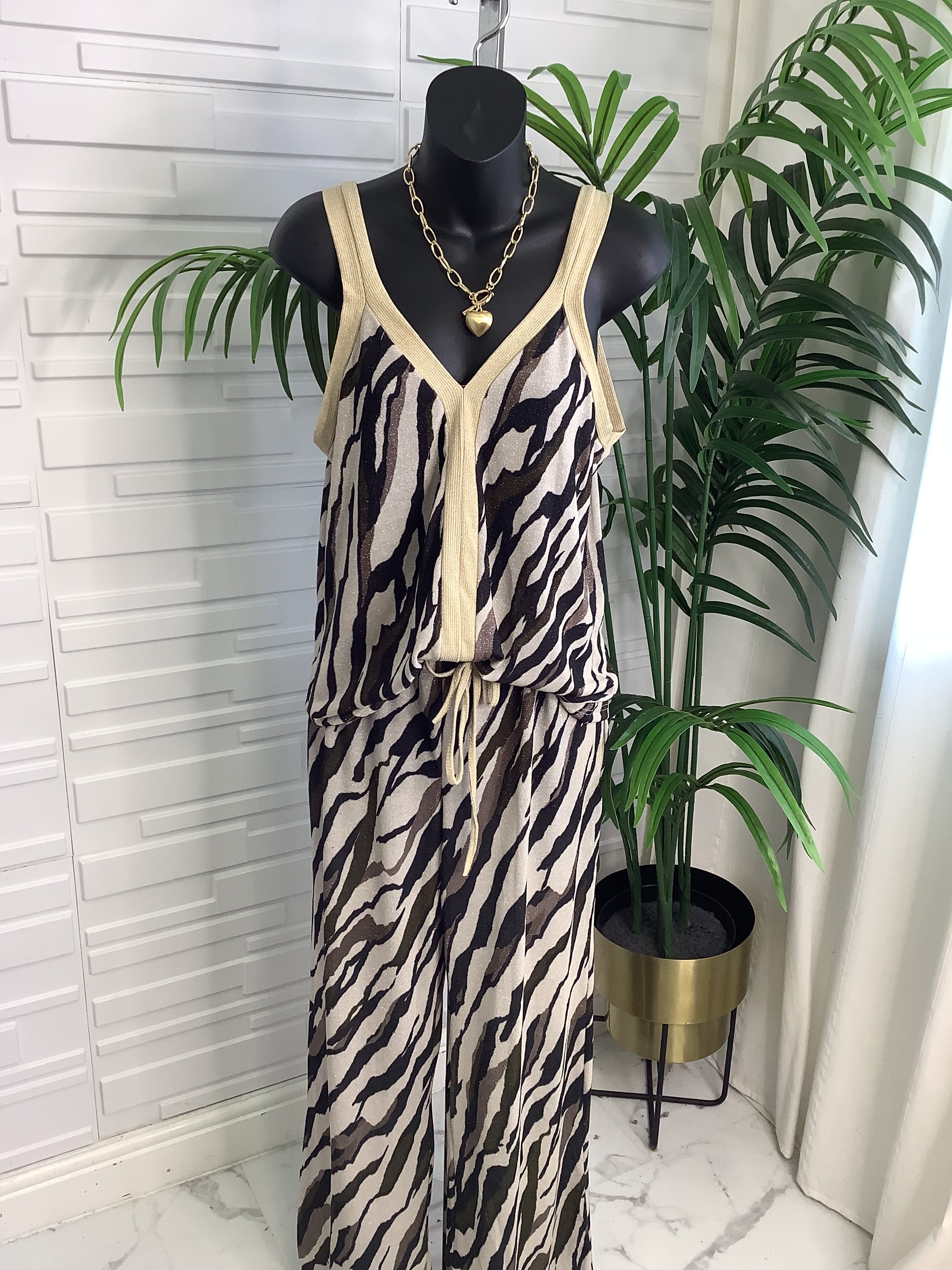“Lori” Lurex Animal Print Co-Ord Set
