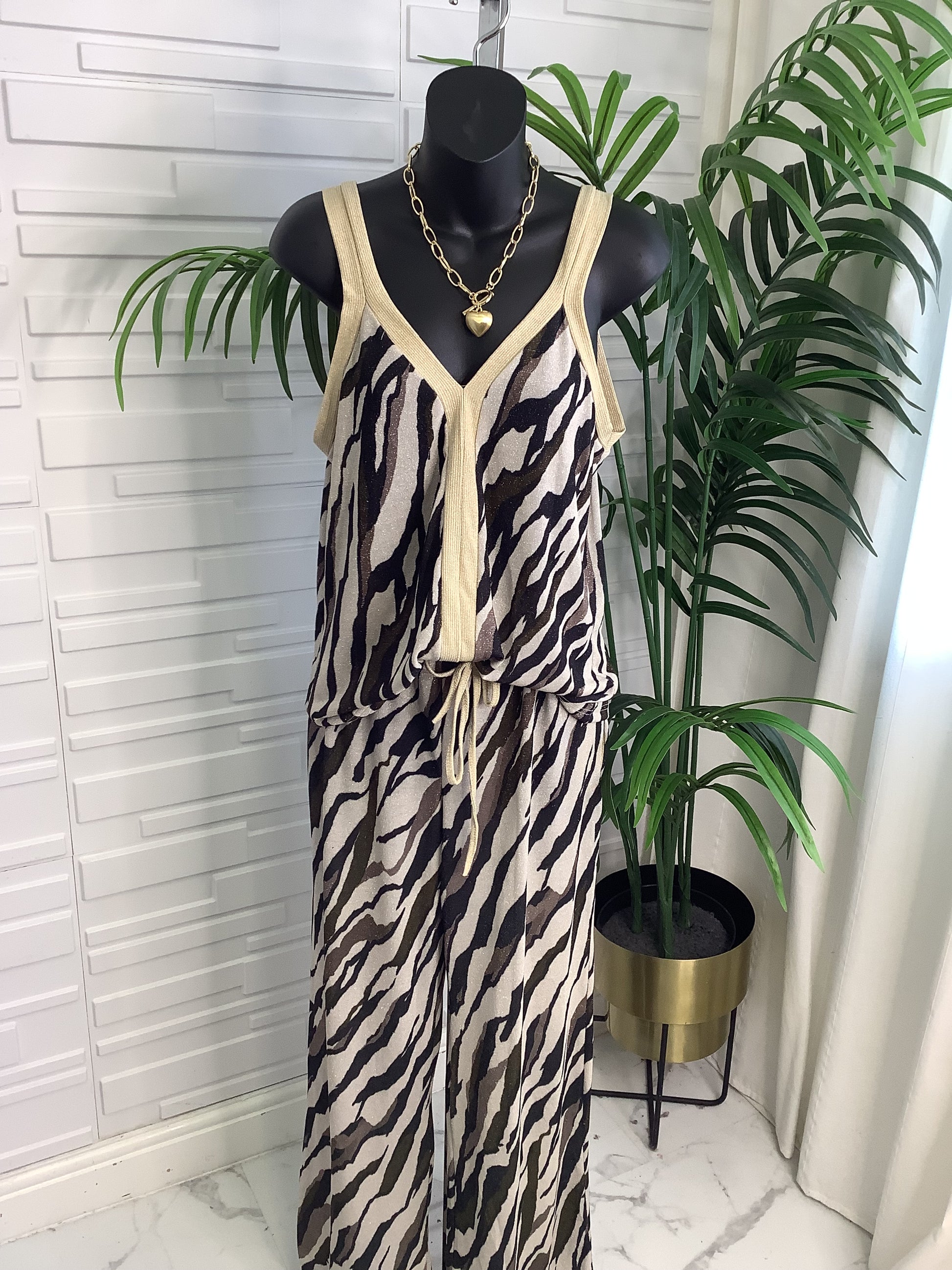 “Lori” Lurex Animal Print Co-Ord Set
