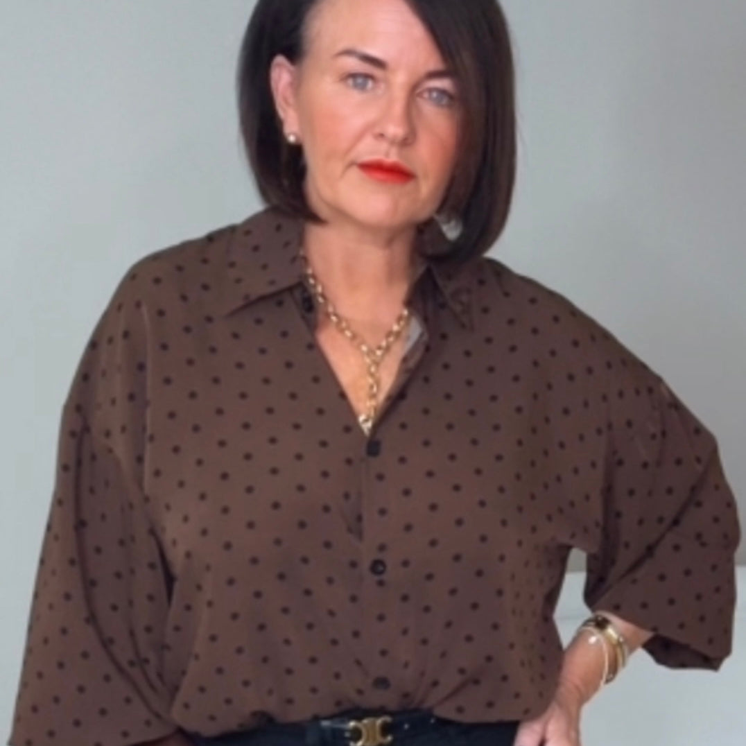 “Perrie” Polka Dot Shirt