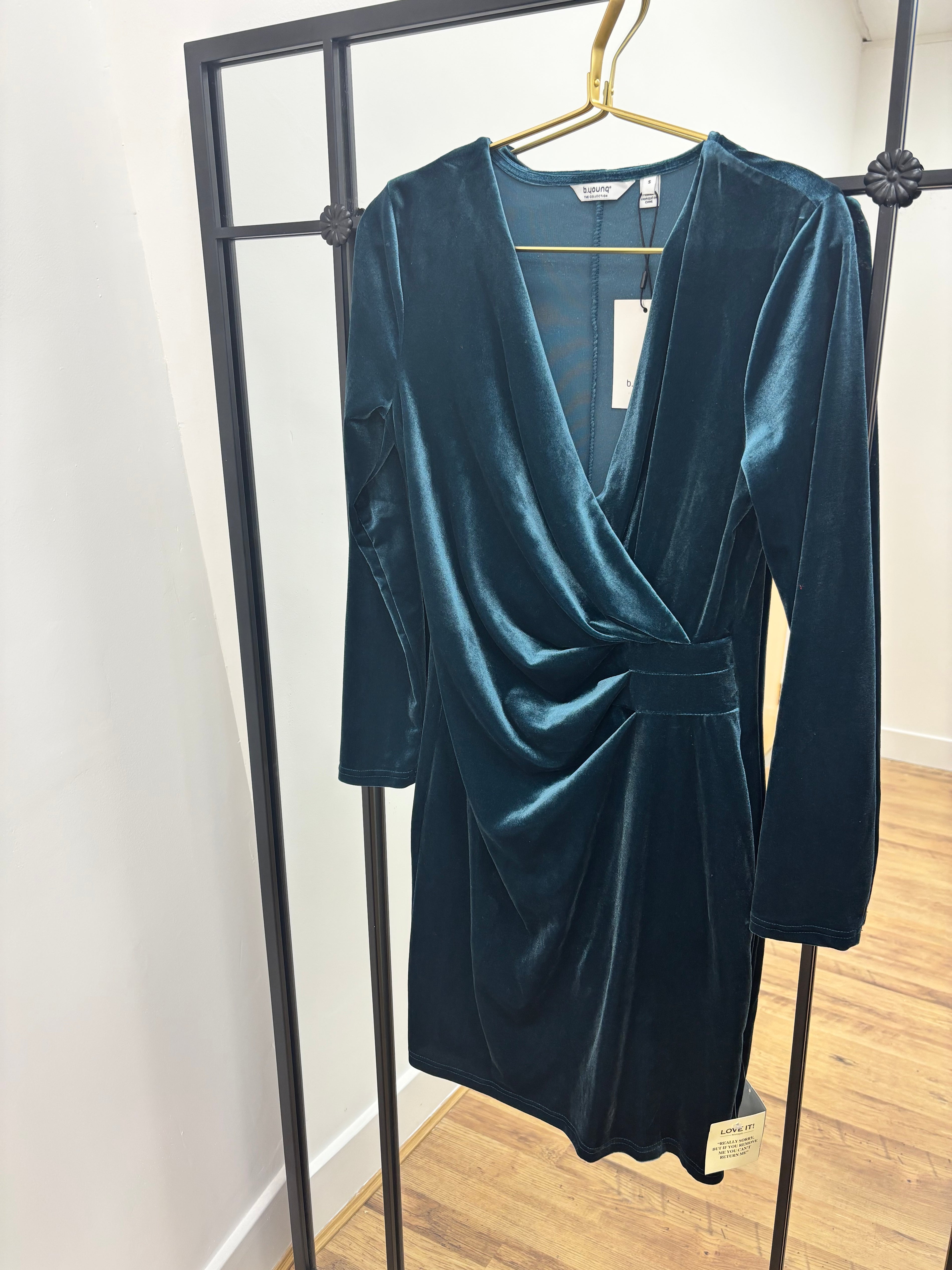Size 8 Teal Velvet Dress