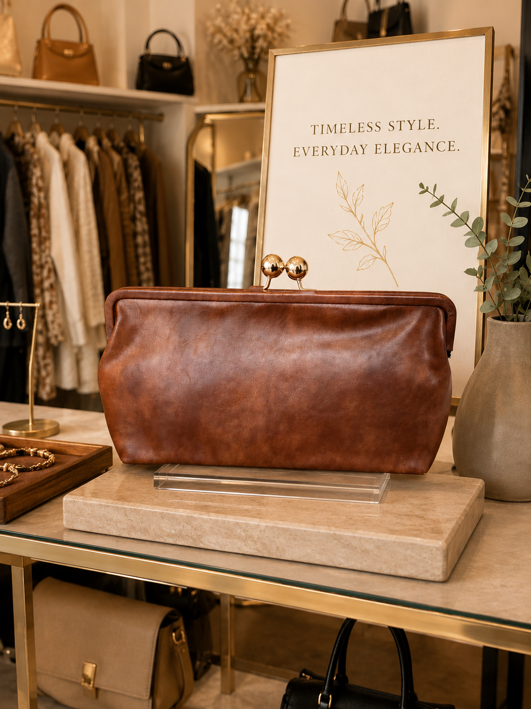 Timeless Kiss-Lock Clutch Bag