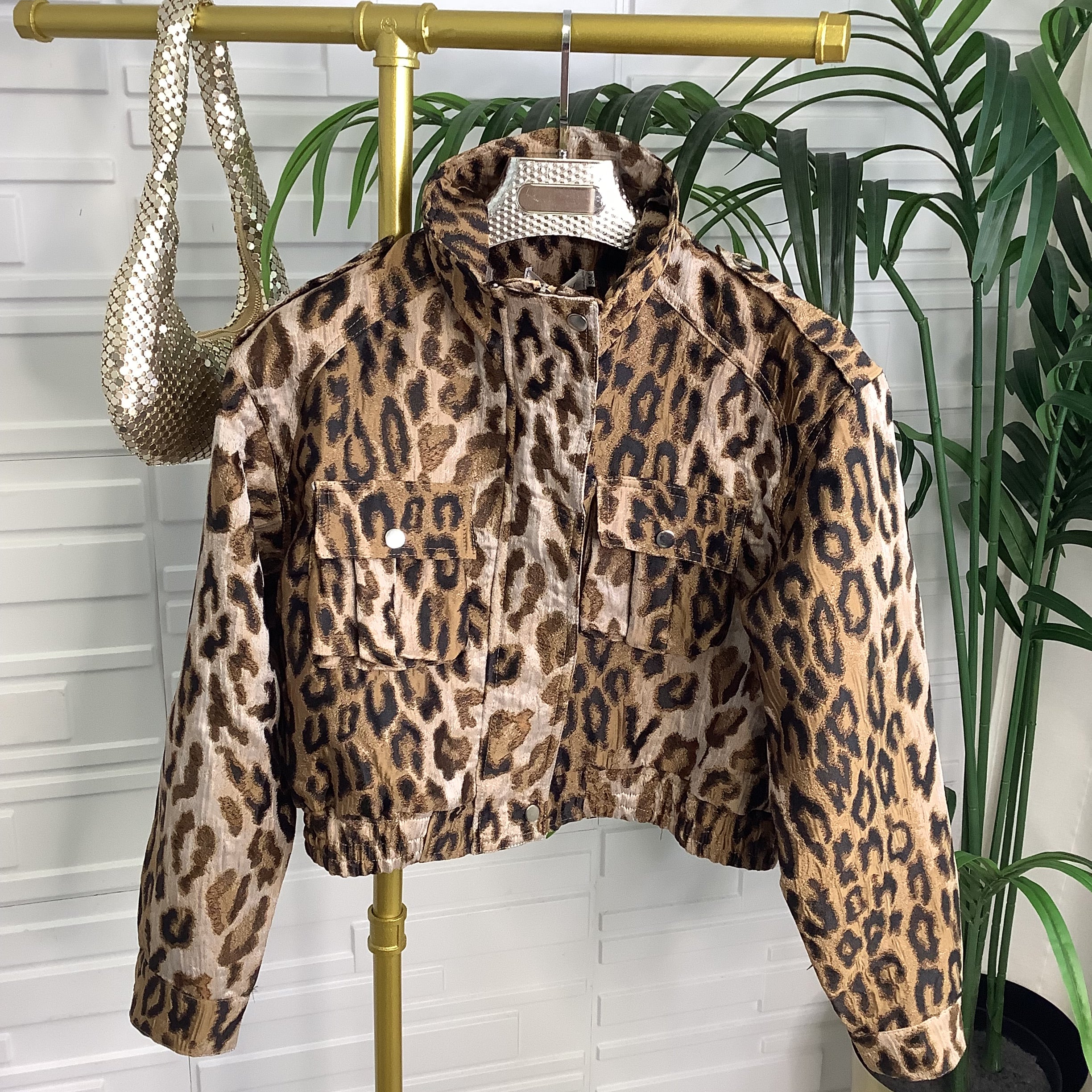 “Lola” Leopard Collar Jacket