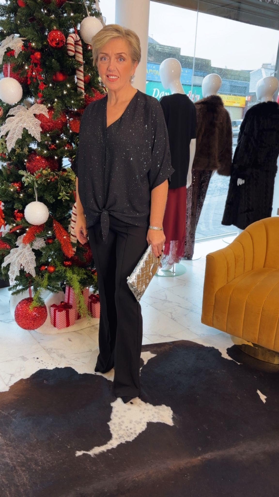 “Evie” Sparkle Tie Top