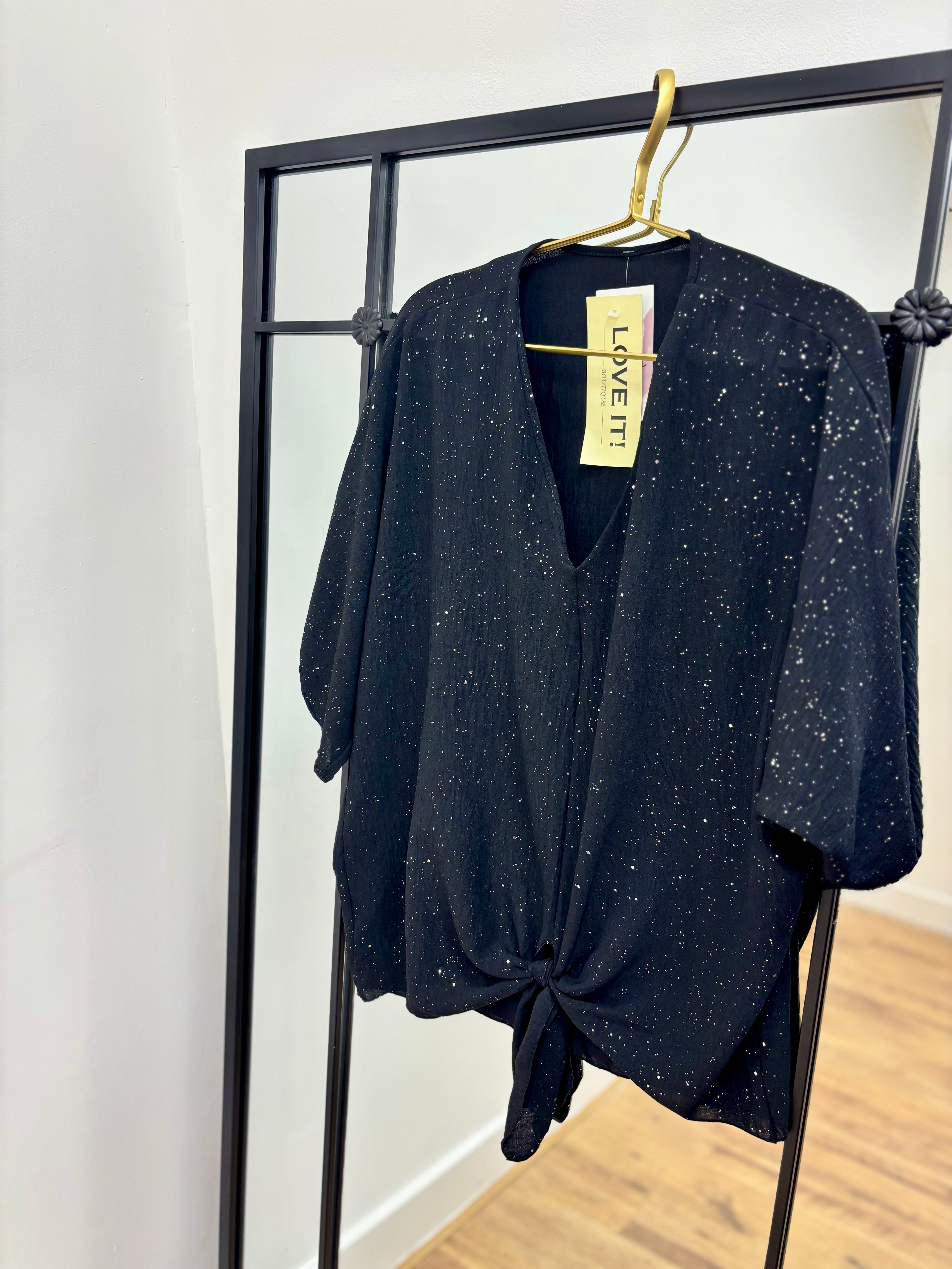 Free Size 10/16 Speckle Tie Top