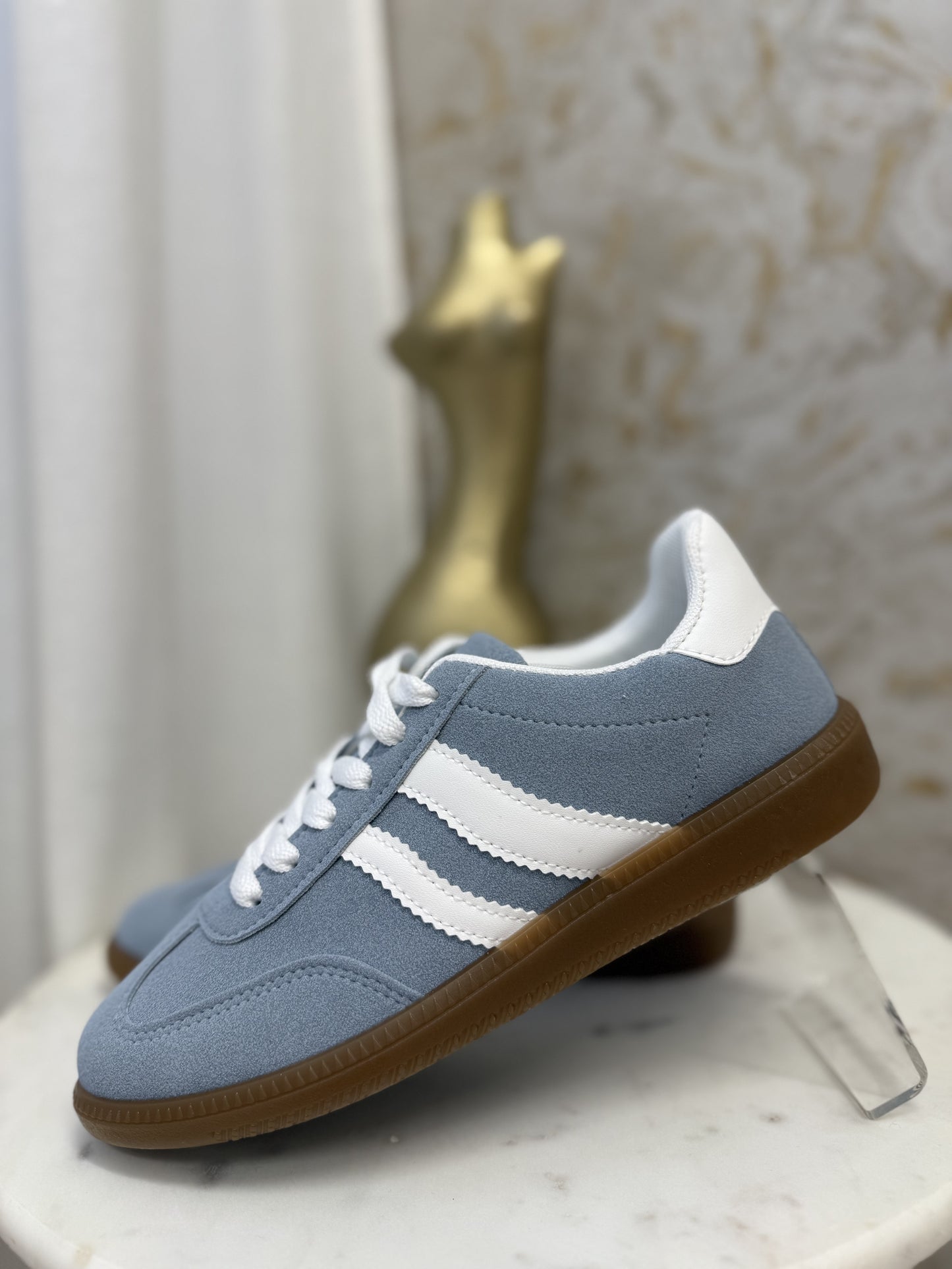 “Bella” Blue Suede Trainer