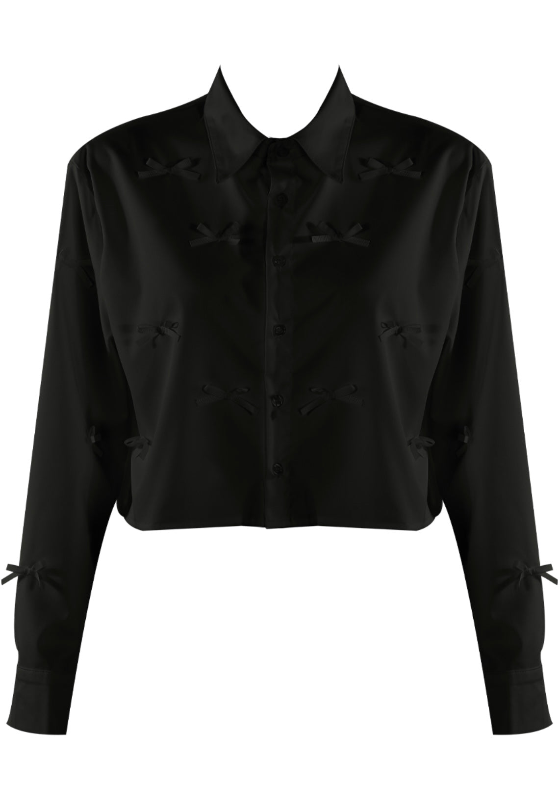 “Betsy” Cropped Bow Shirt