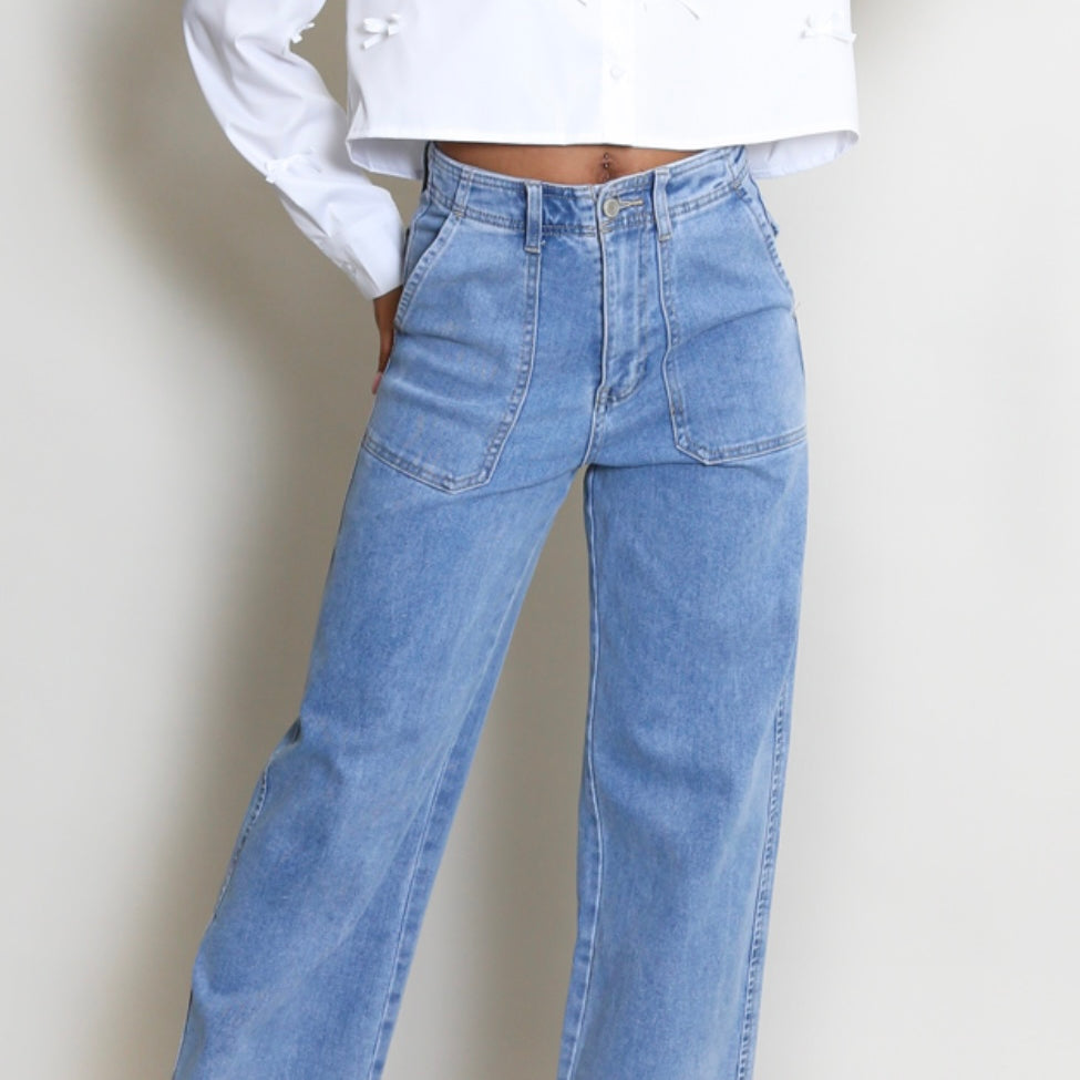 Oversized Pocket Jeans