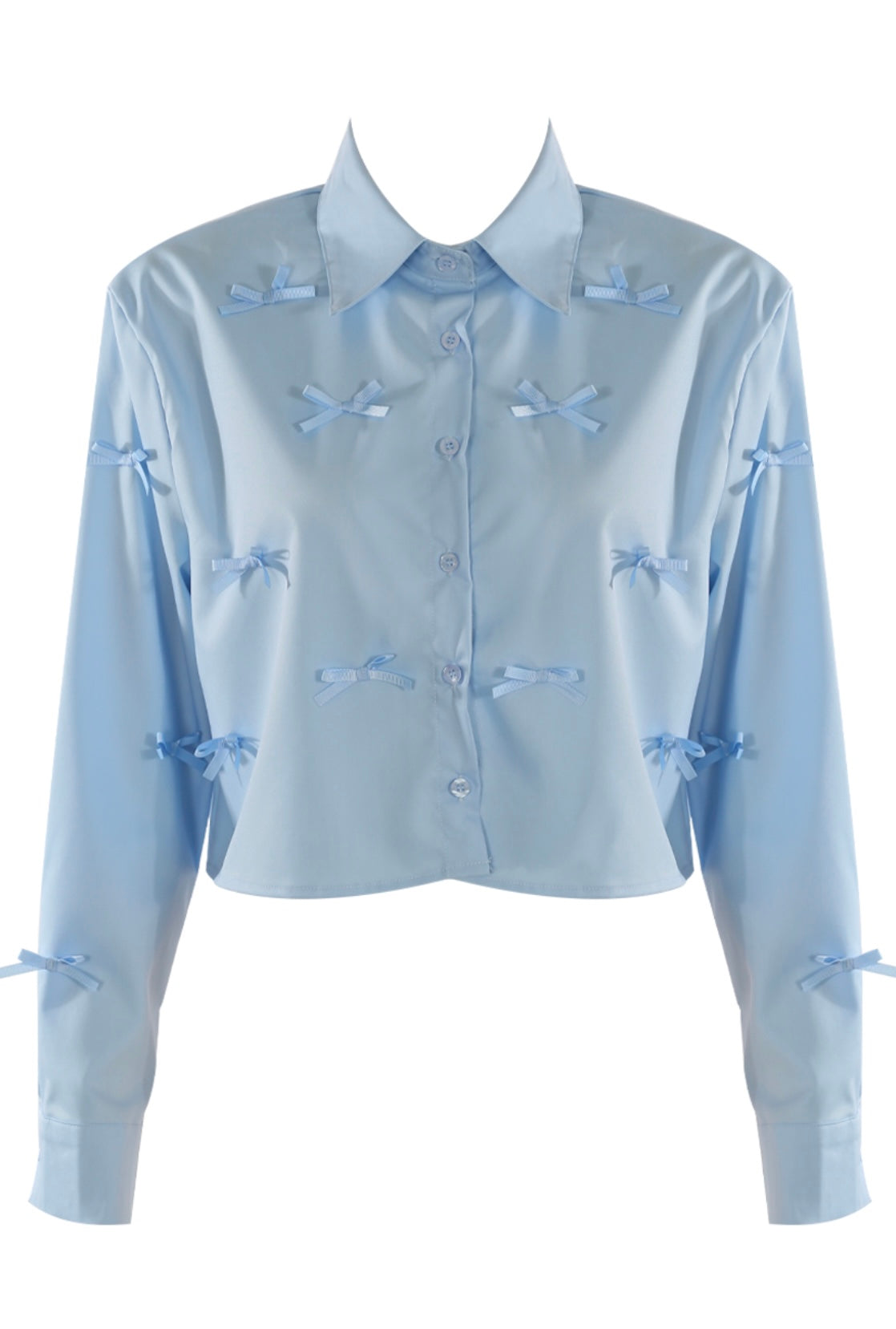 “Betsy” Cropped Bow Shirt