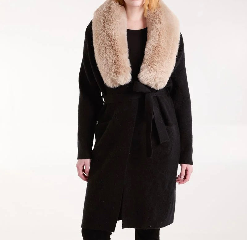 Fur Collar Cardi