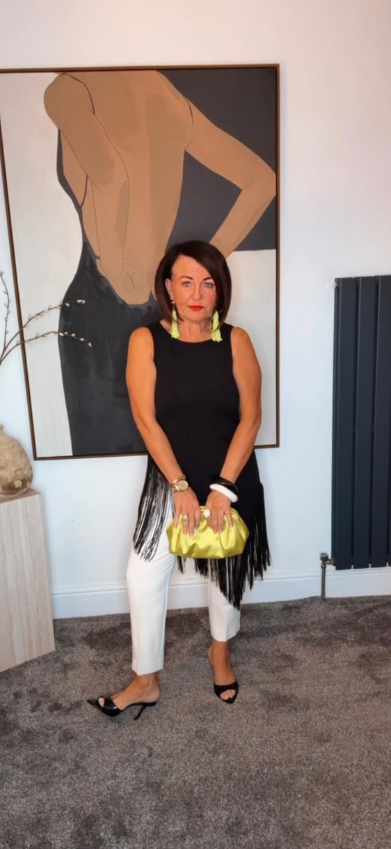 Lola - Asymmetrical Fringe Top