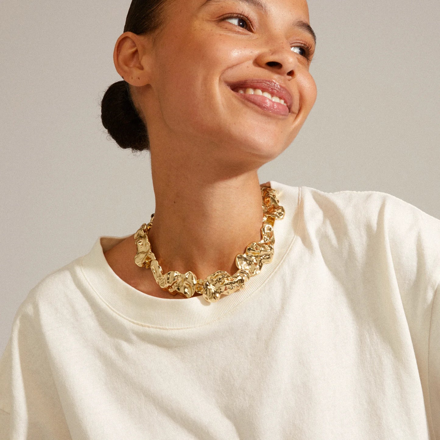 PULSE statement necklace gold-plated