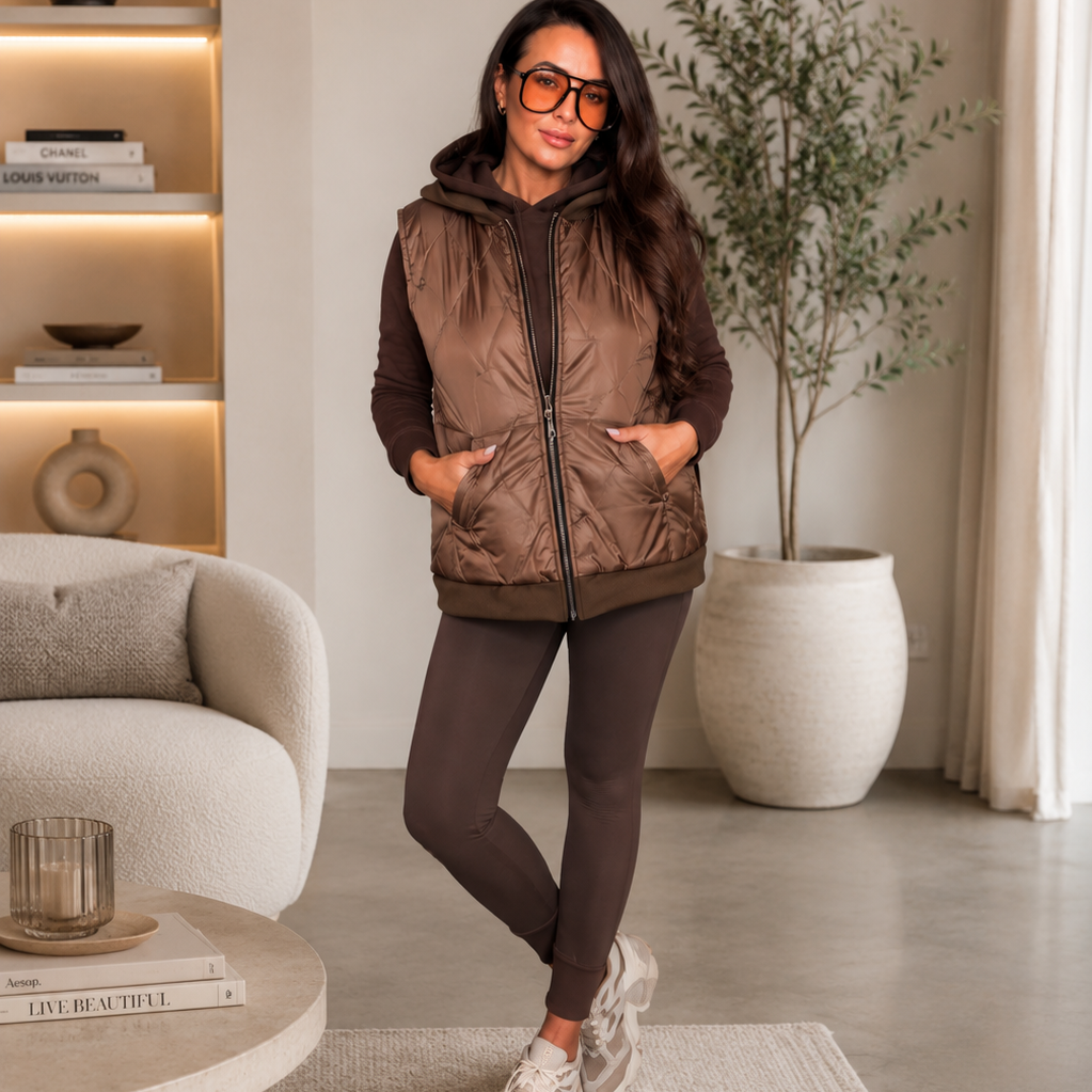 Halley - Quilted Hooded Gillet