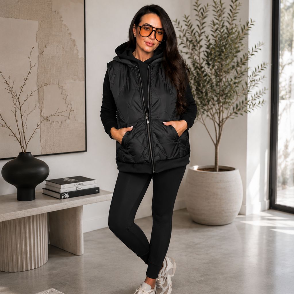 Halley - Quilted Hooded Gillet