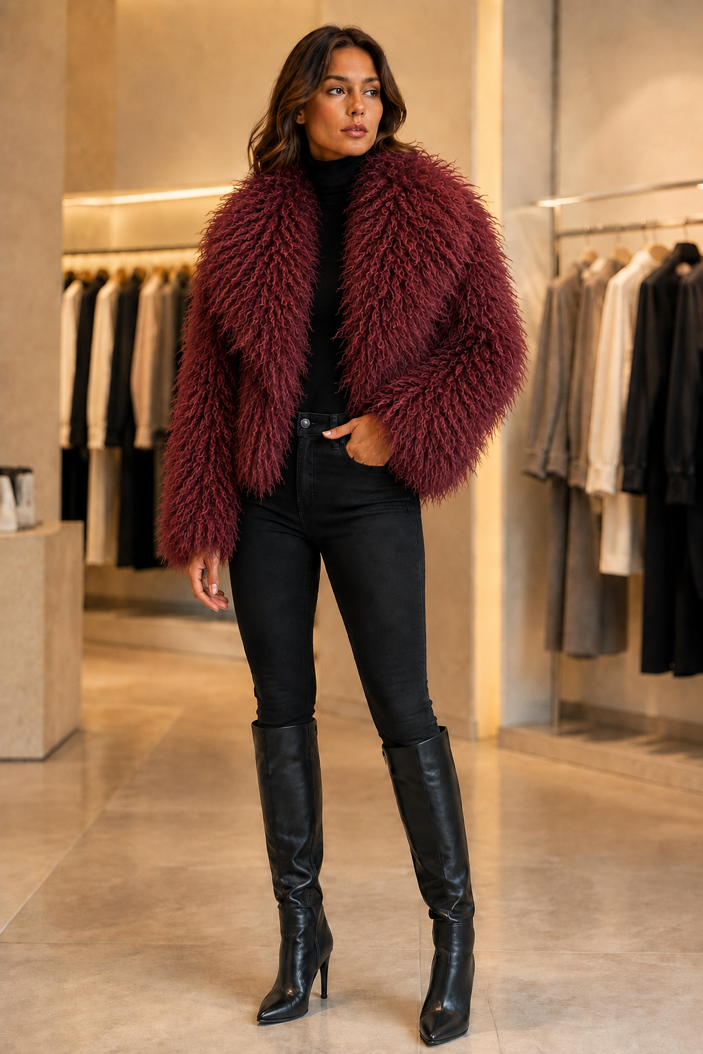 Zarah - Mongolian Fur Jacket