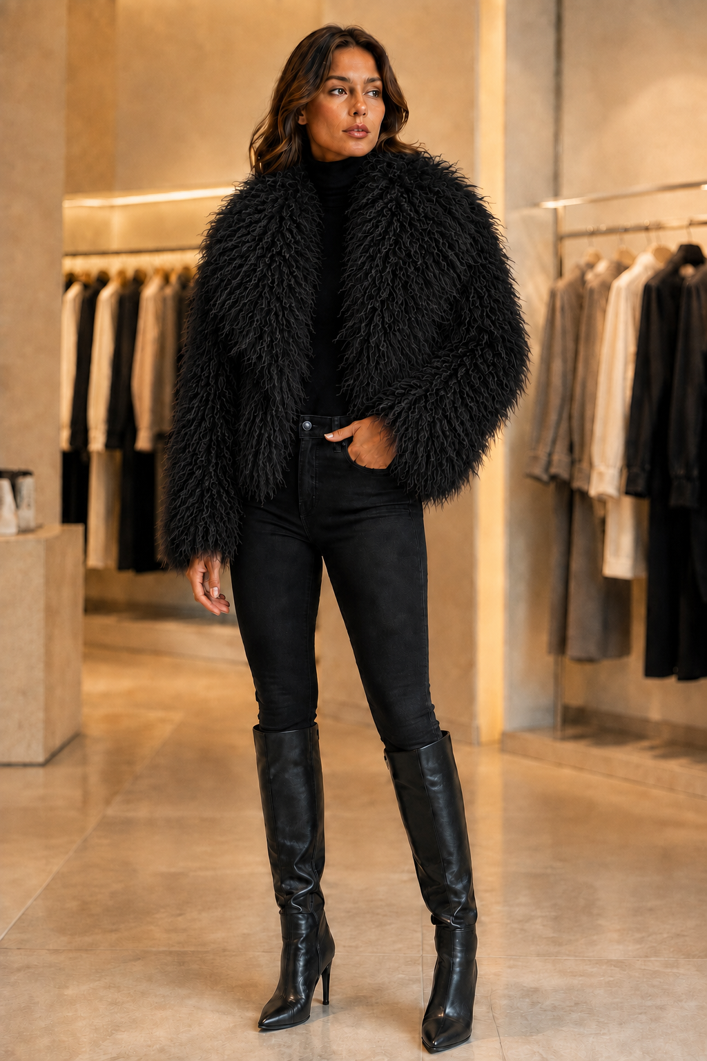 Zarah - Mongolian Fur Jacket
