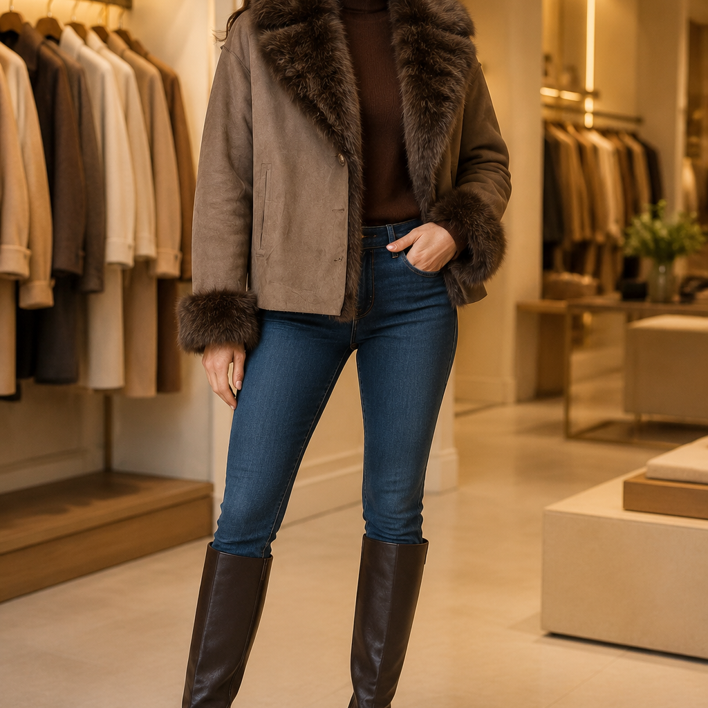Diana - 2 In 1 Reversible Suede/Fur Jacket (Pre-Order Due 4th Sept)