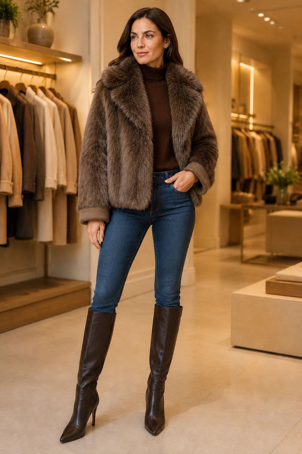 Diana - 2 In 1 Reversible Suede/Fur Jacket (Pre-Order Due 4th Sept)