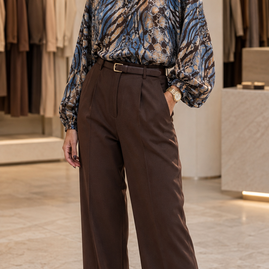 Lucy - Azure V-Tie Blouse