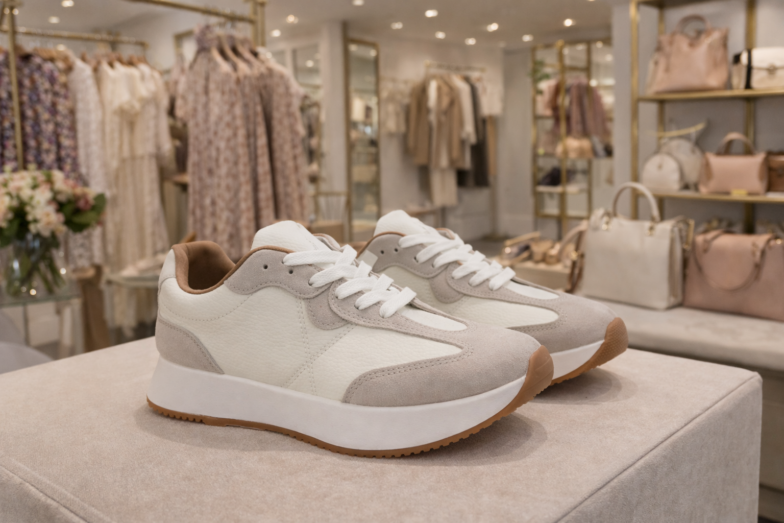 Becca - White Luxe Trainer