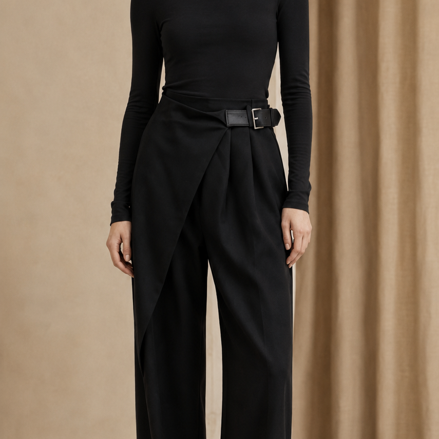 Denim Buckle Trouser