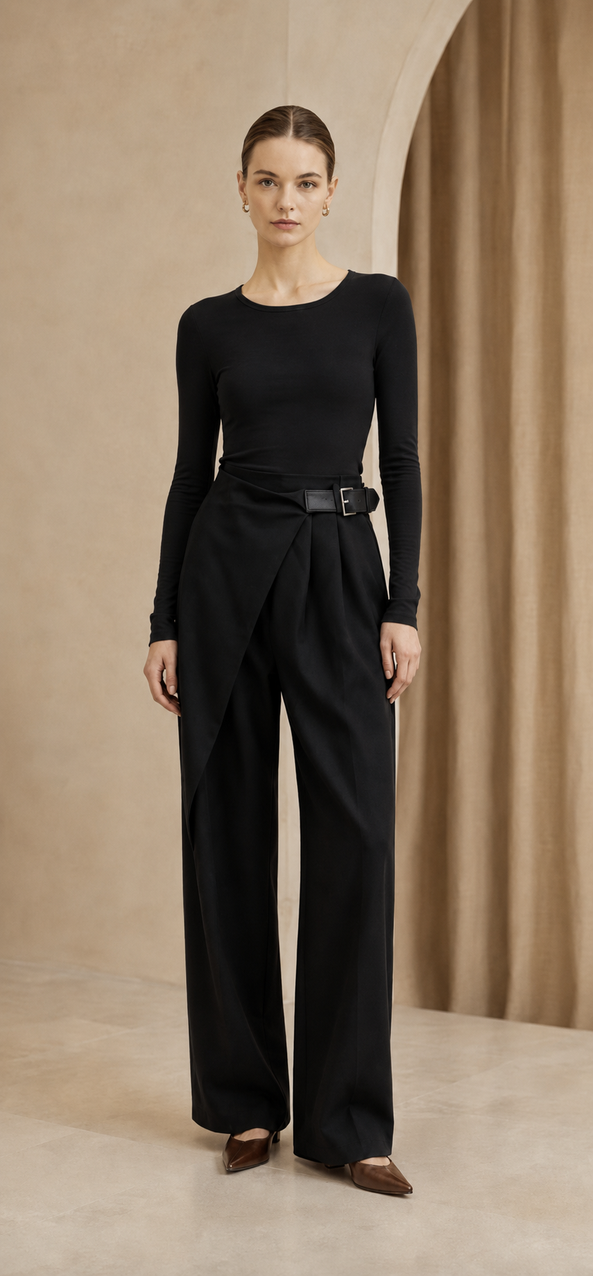 Denim Buckle Trouser