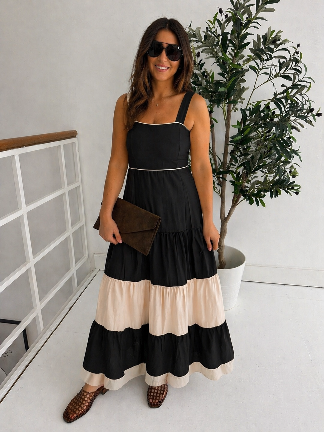 Lori - Two Tone Tiered Sundress