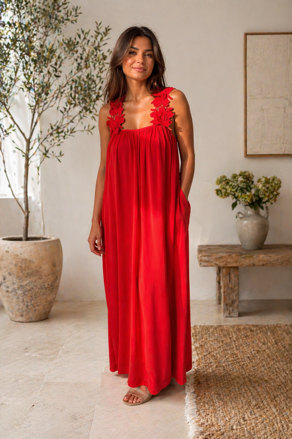 Emily - Maxi Dress with Daisy Straps