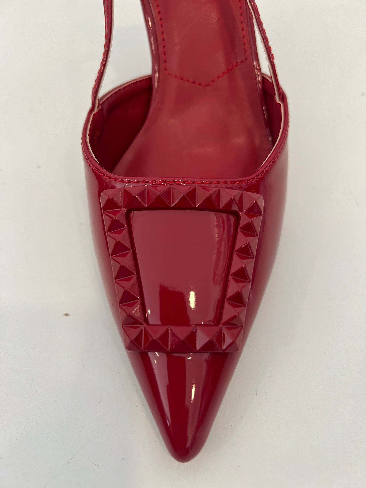 Red Patent Slingback Heel