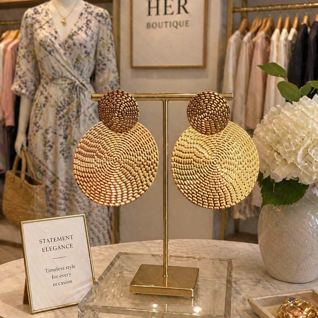 Lana - Gold Disc Earrings