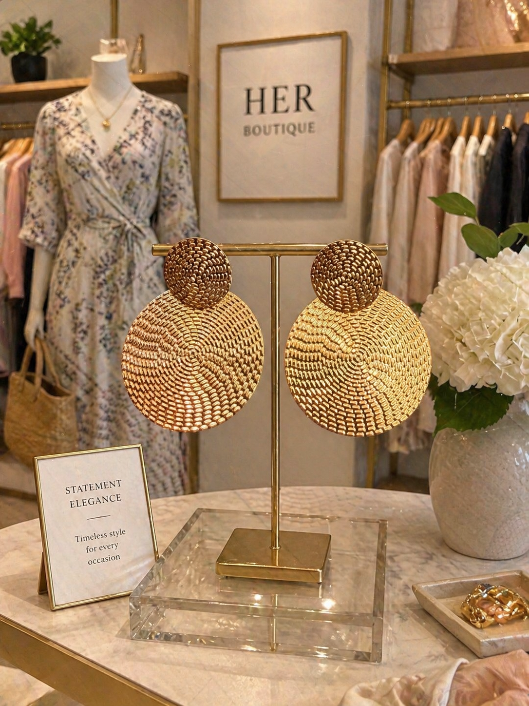 Lana - Gold Disc Earrings
