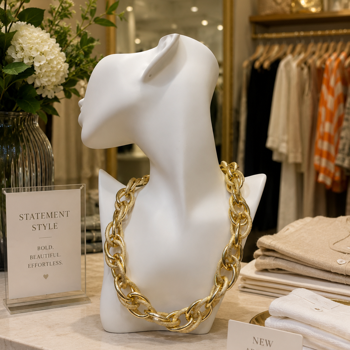 Two Tone Statement Neckkace