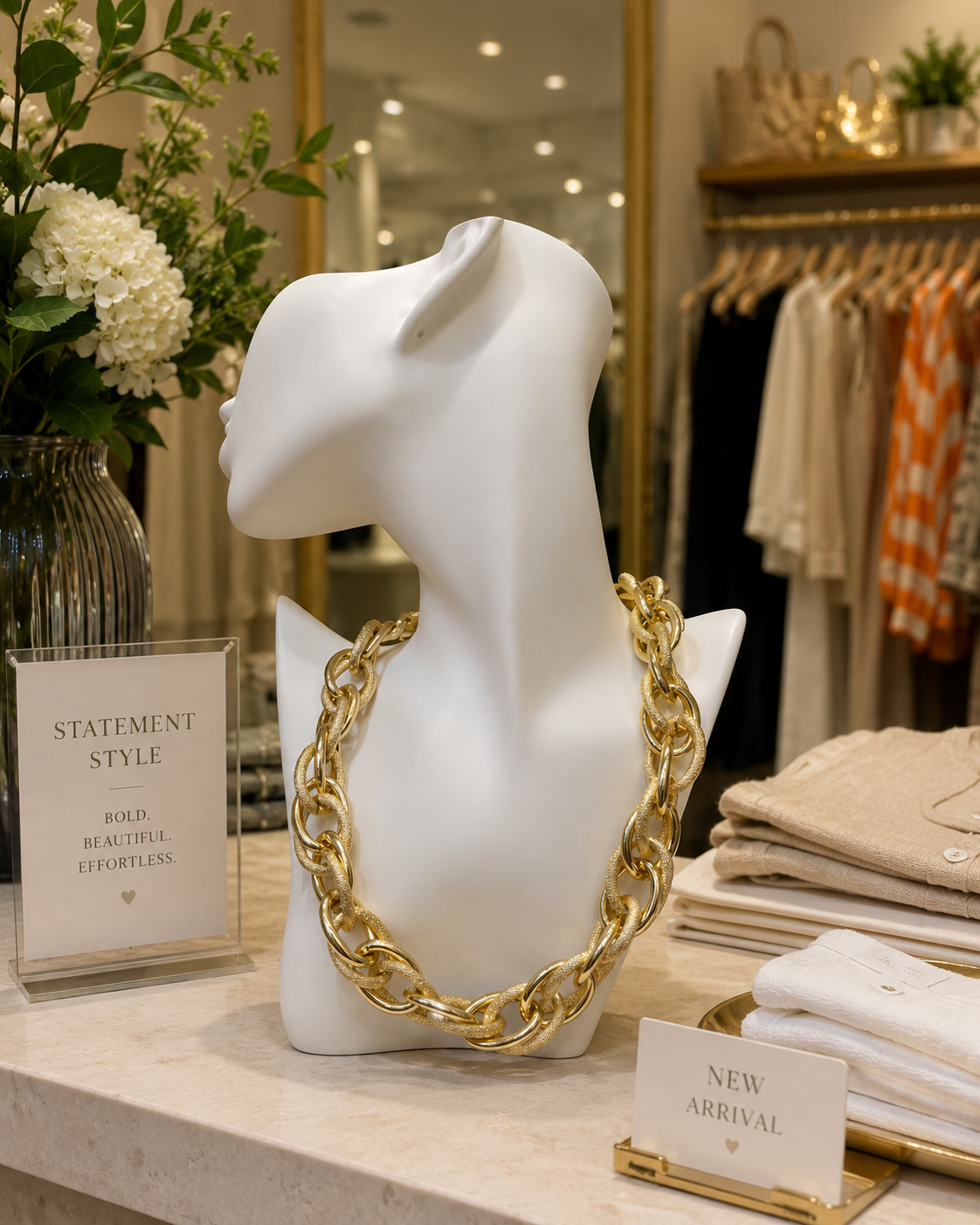 Two Tone Statement Neckkace