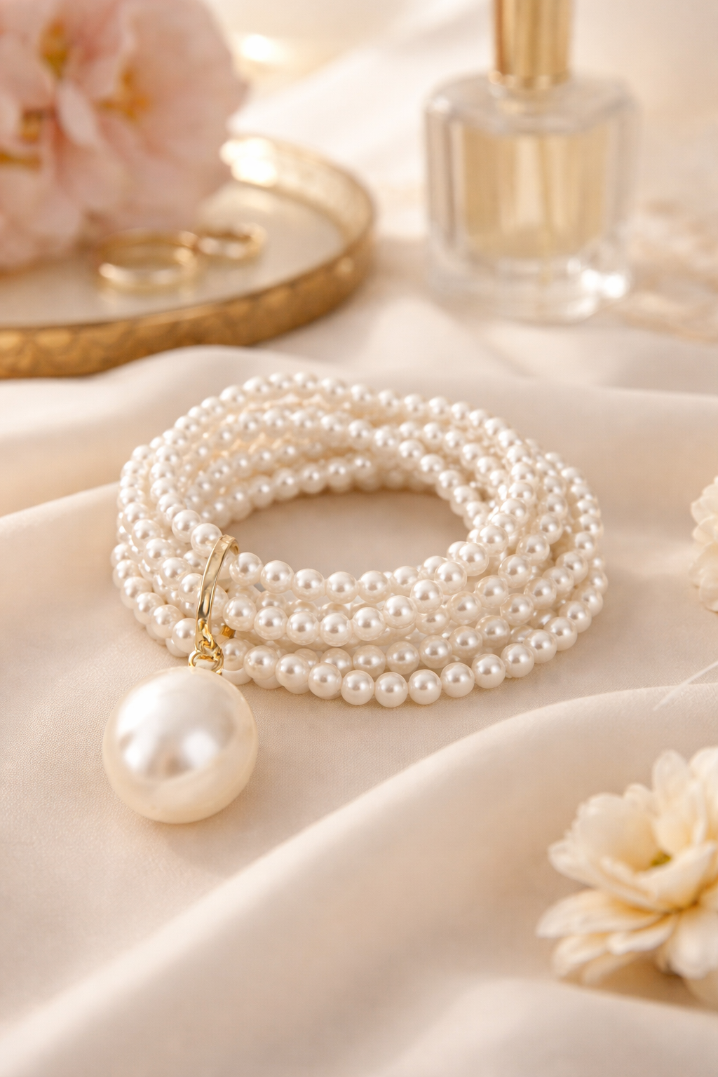 Luxe Pearl Cascade Stacked Bracelet