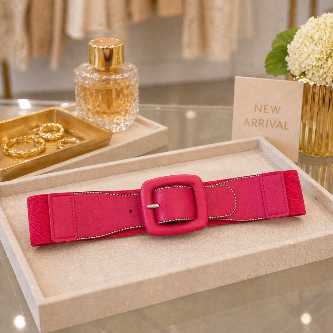 Red Wide Stretch Belt