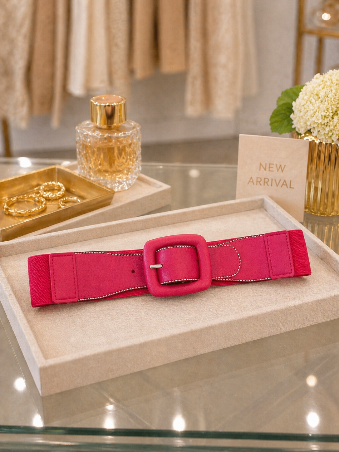 Red Wide Stretch Belt