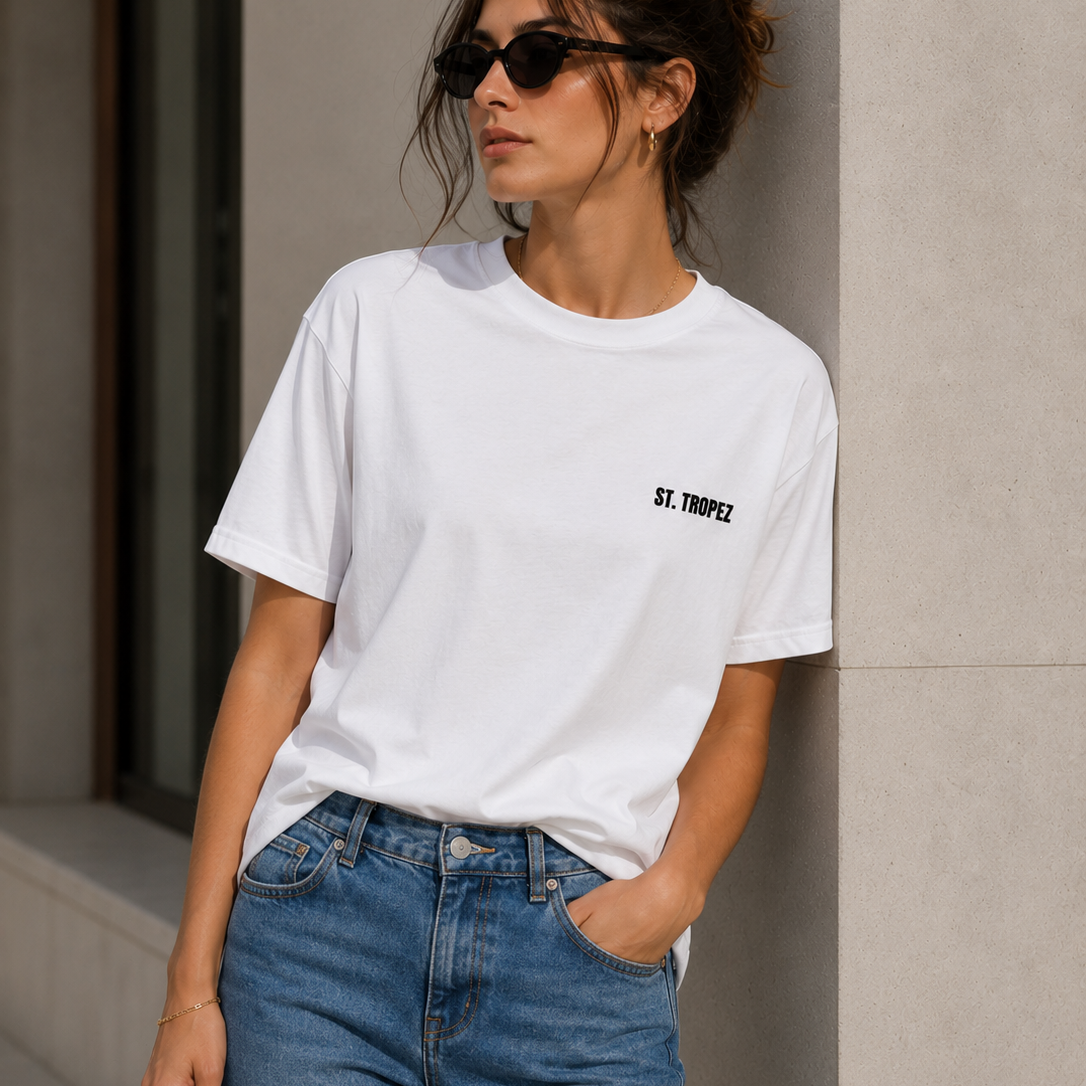 St. Tropez Sunset Graphic Oversized Tee