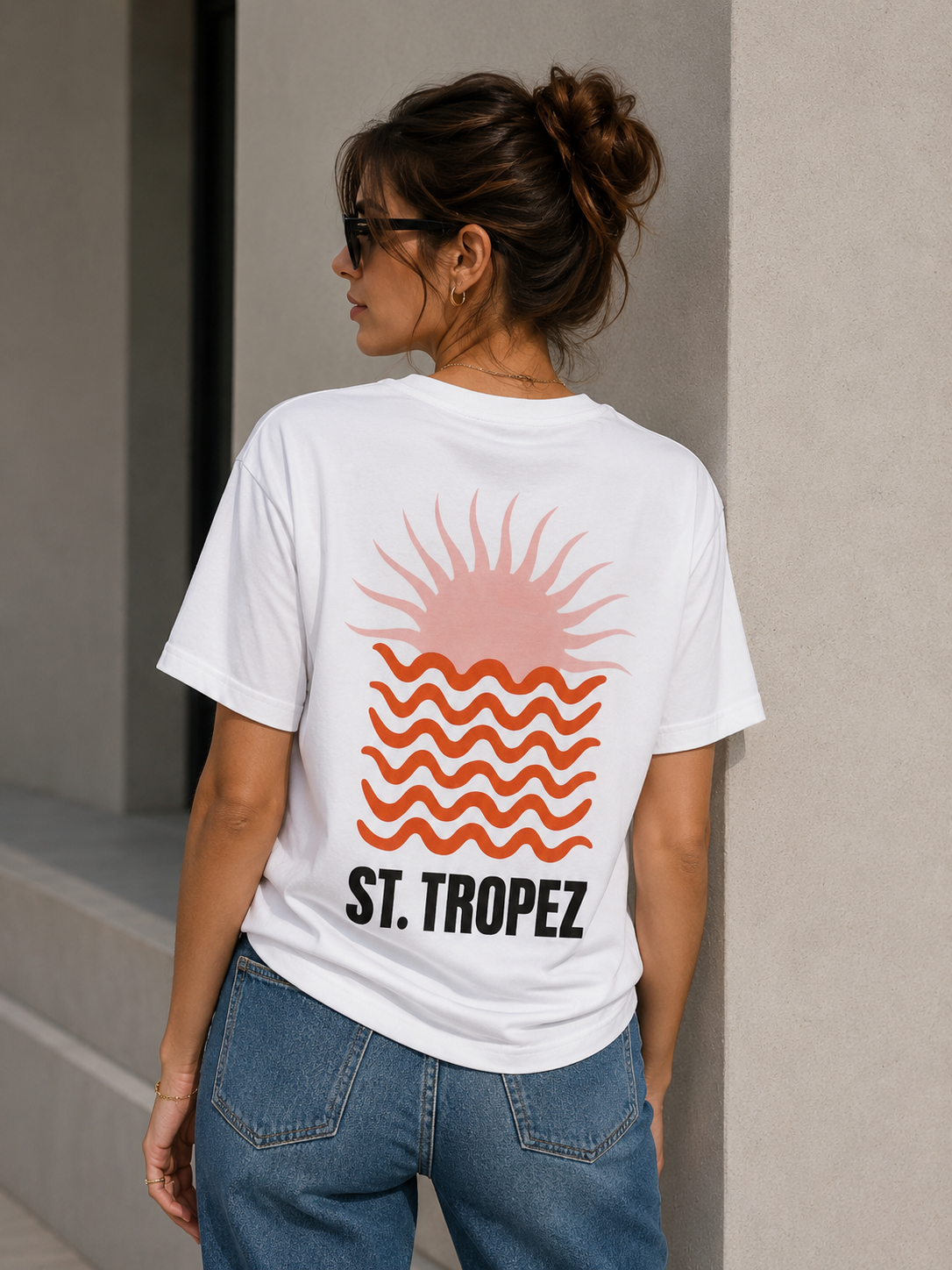 St. Tropez Sunset Graphic Oversized Tee