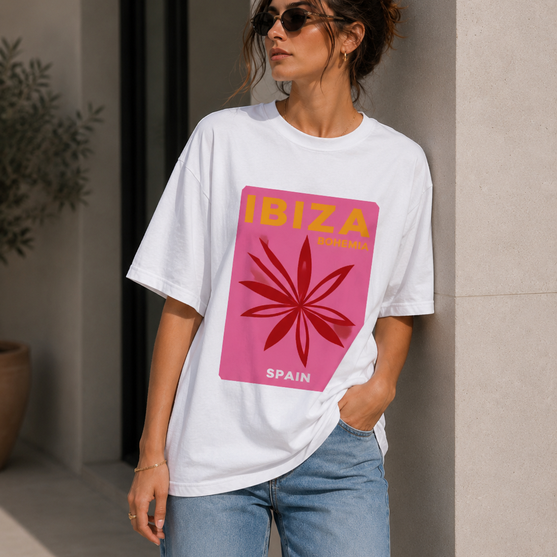 Ibiza Bohemia Oversized Graphic T-Shirt