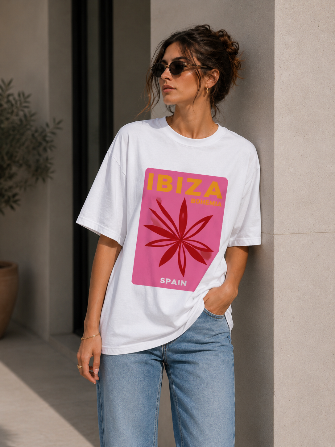 Ibiza Bohemia Oversized Graphic T-Shirt