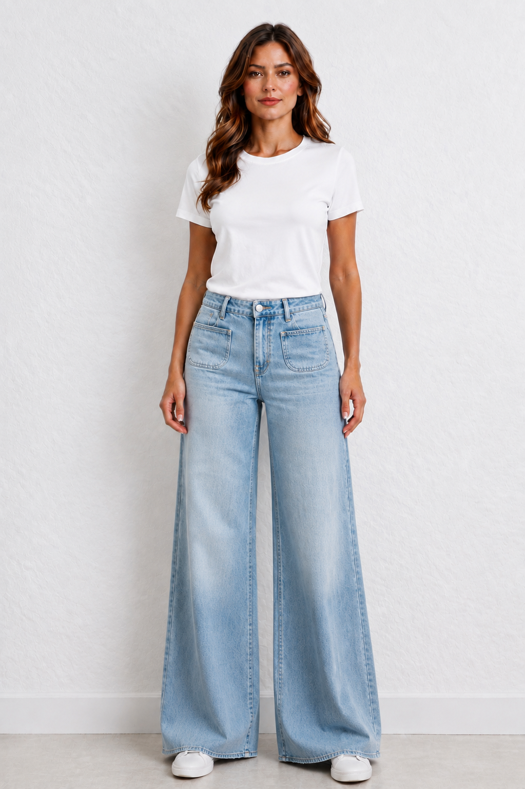 Toxik Light Wash Extra Stretch Wide Leg Jeans (recommend to size down)