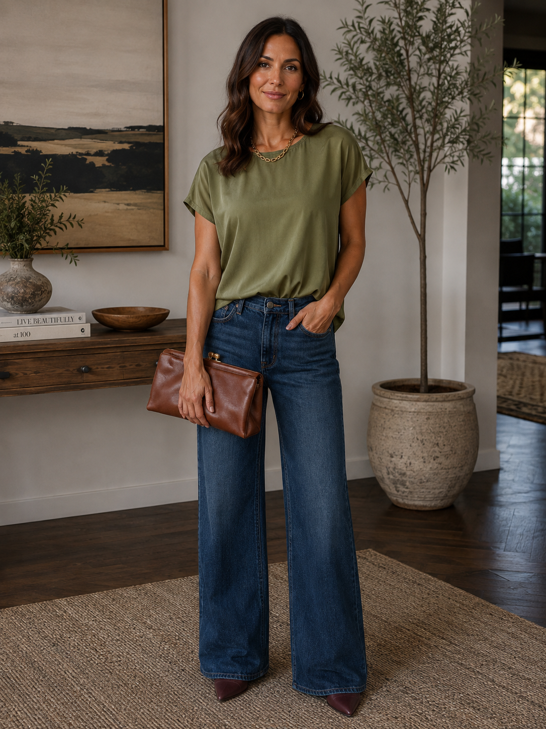 Sam - Satin Cap Sleeve Blouse