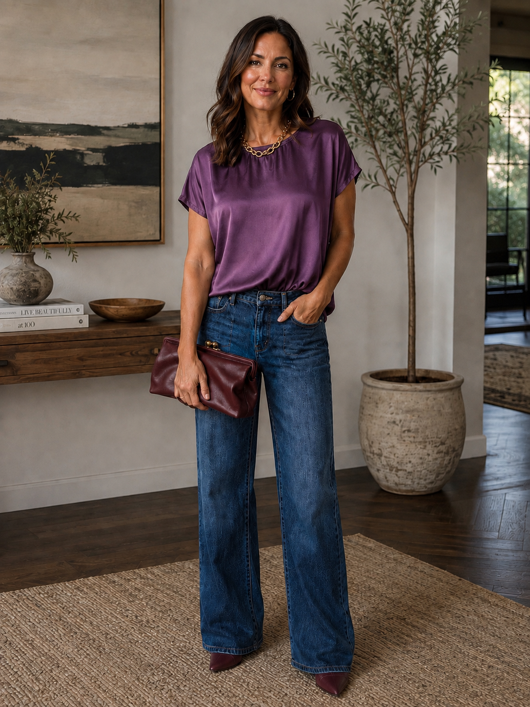 Sam - Satin Cap Sleeve Blouse