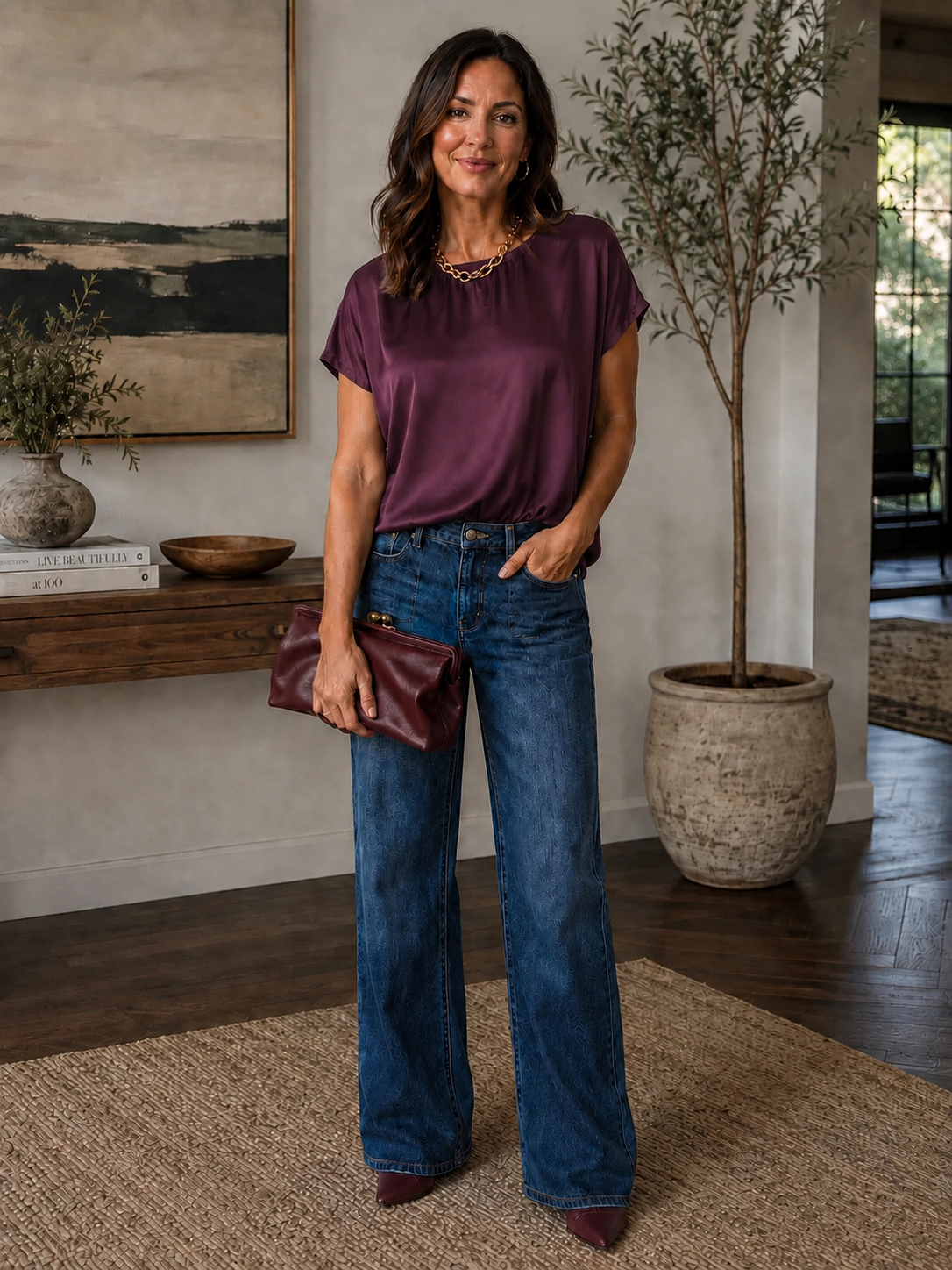 Sam - Satin Cap Sleeve Blouse